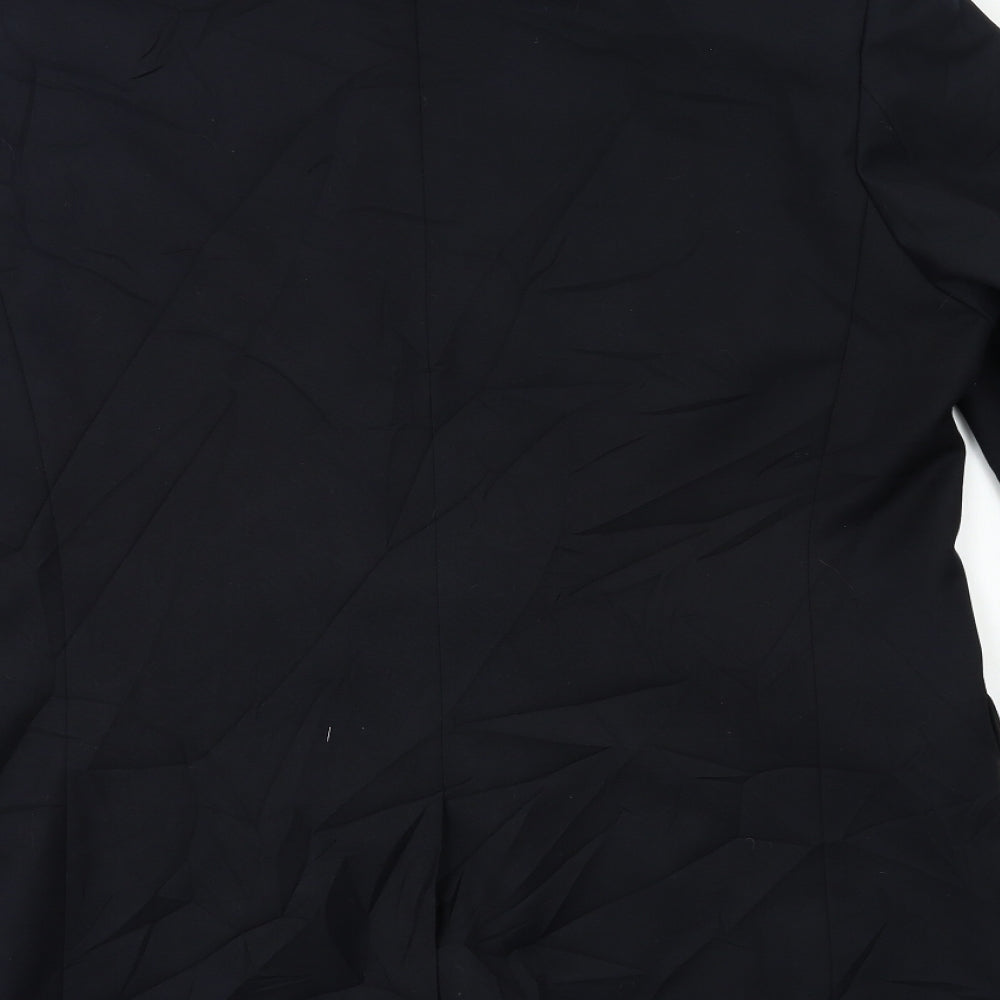 Burton Mens Blue  Rayon Jacket Suit Jacket Size 42
