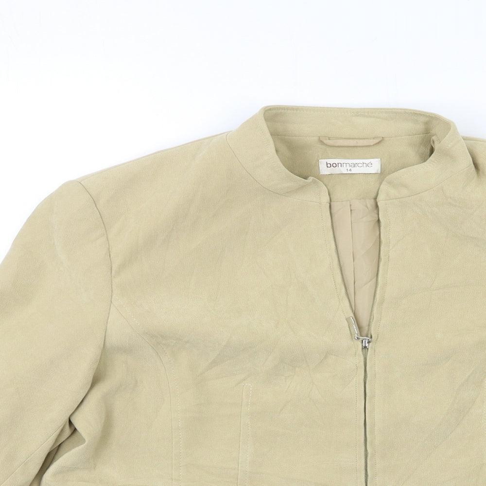Bonmarché Womens Beige   Overcoat Coat Size 14