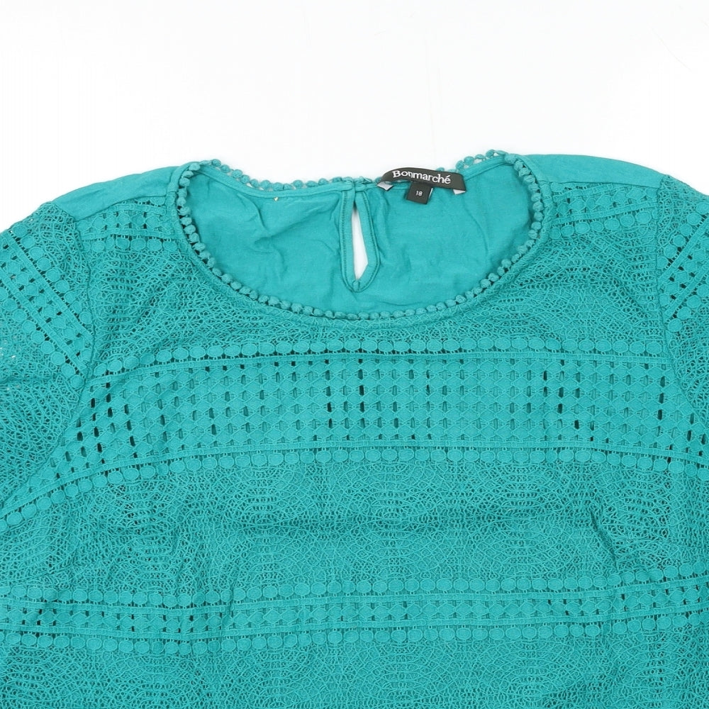 Bonmarché Womens Green   Basic T-Shirt Size 10