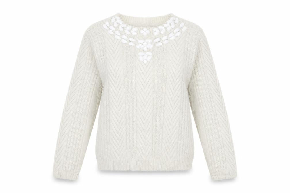 Dorothy Perkins Womens Ivory   Pullover Jumper Size 12