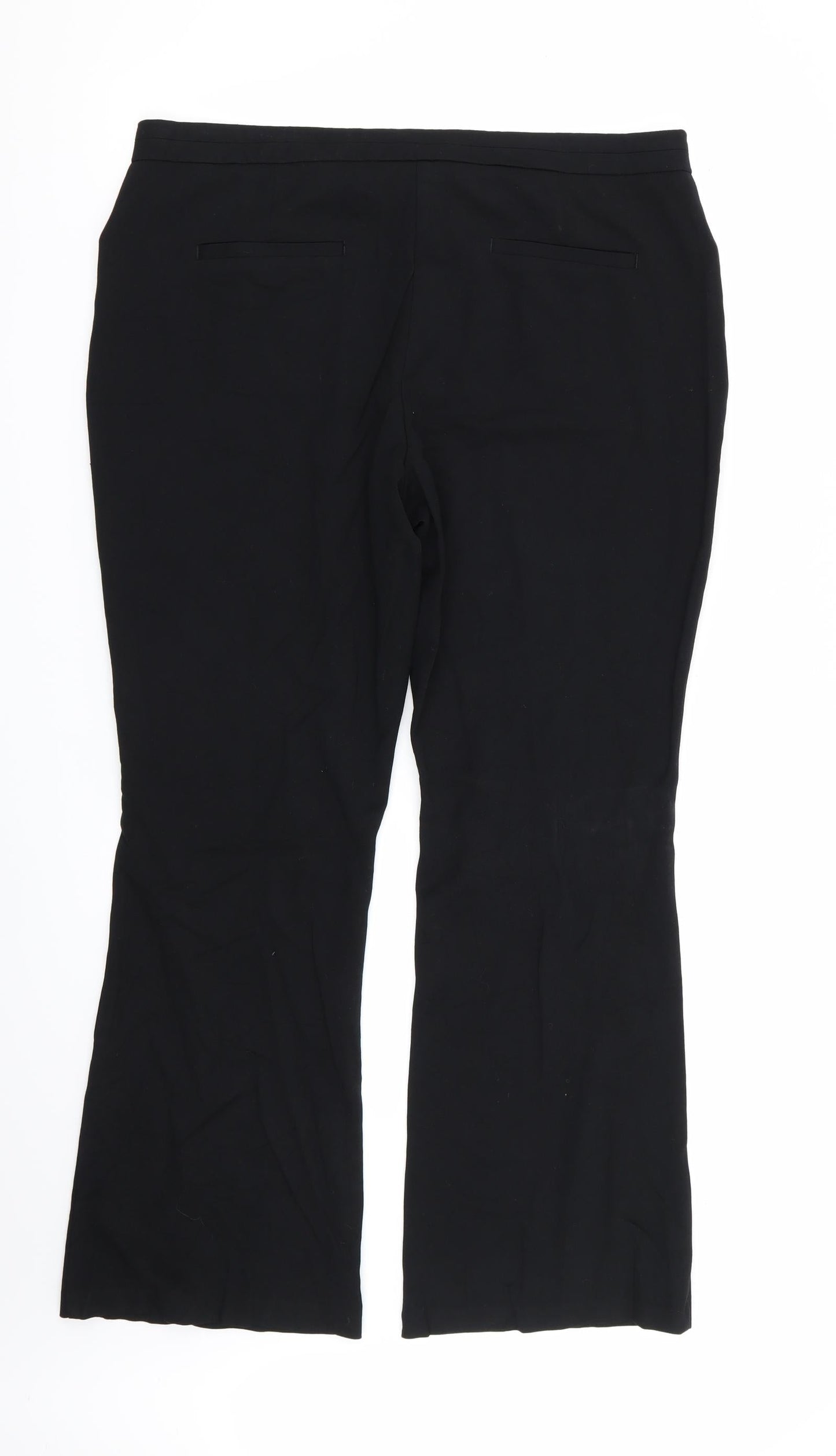 M&S Womens Black   Trousers  Size 16 L28 in