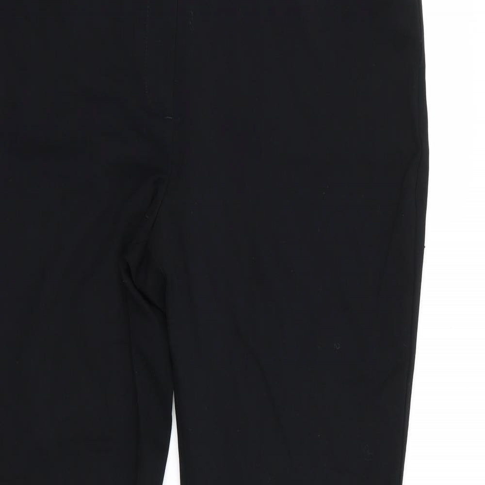 M&S Womens Black   Trousers  Size 16 L28 in