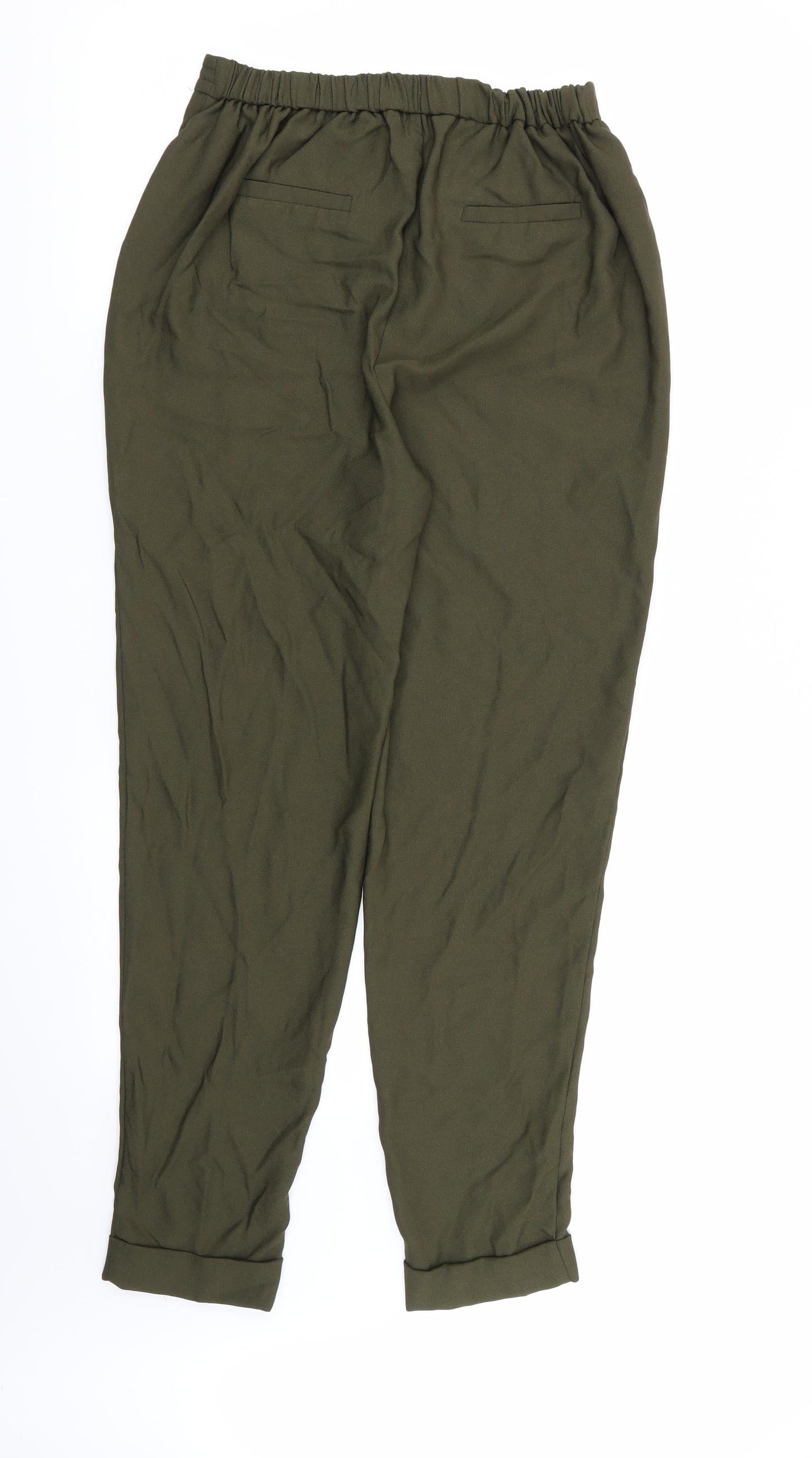 by very Womens Green   Trousers  Size 8 L28 in - Stretch waistband
