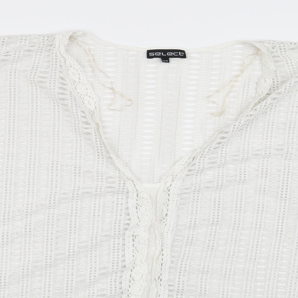 Select Womens White Geometric  Pullover Jumper Size M  - size s/m