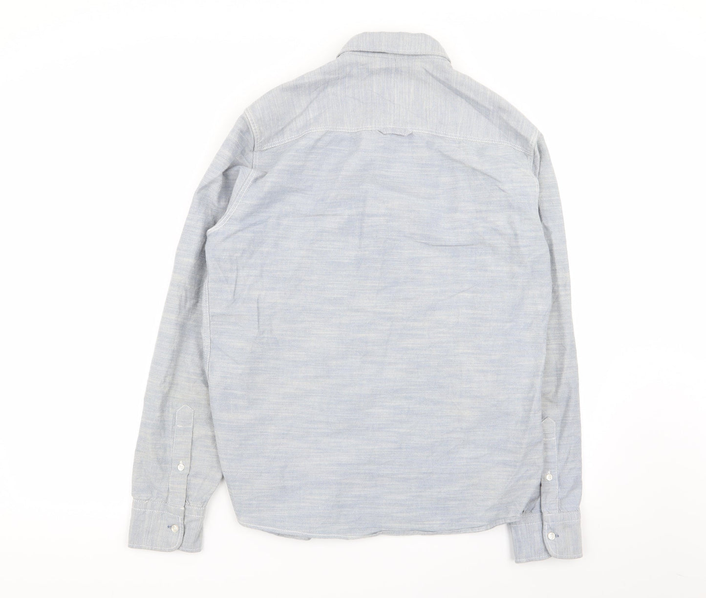 Criminal Mens Blue    Button-Up Size M