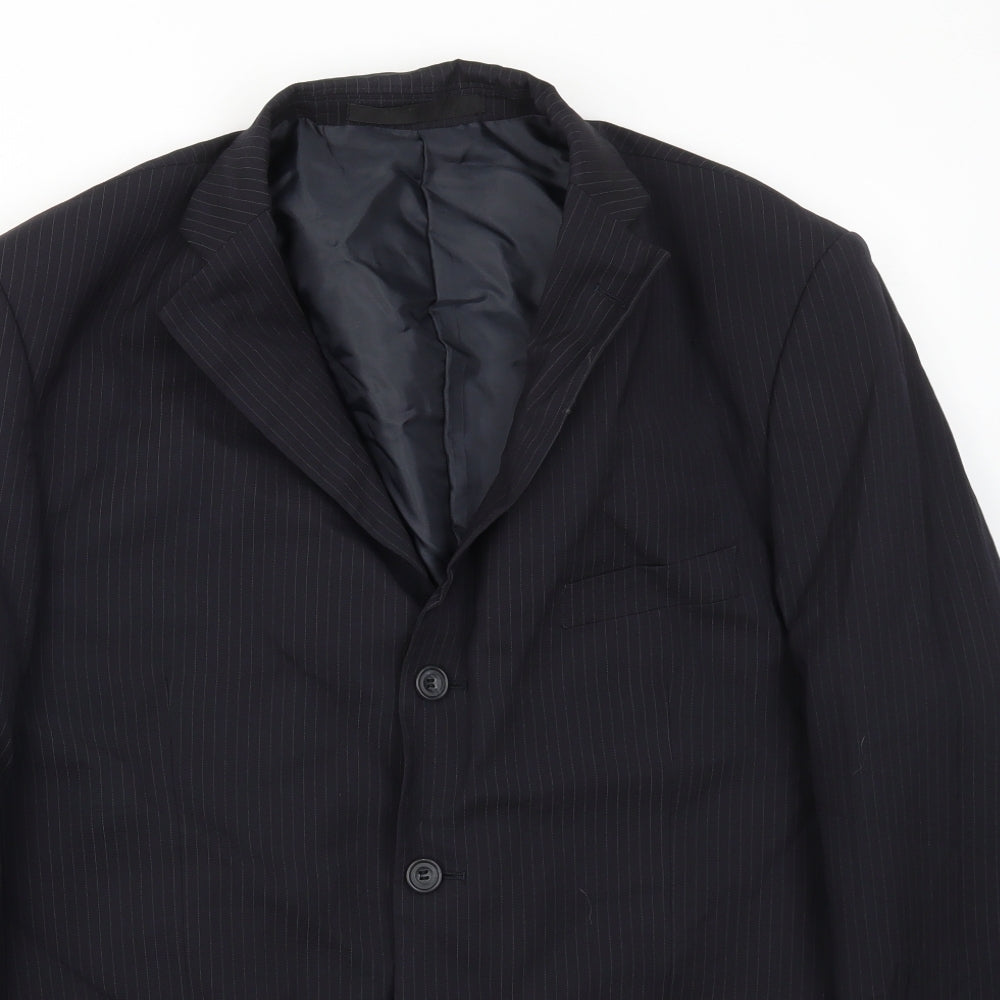 M&S Mens Blue Striped  Jacket Blazer Size 42