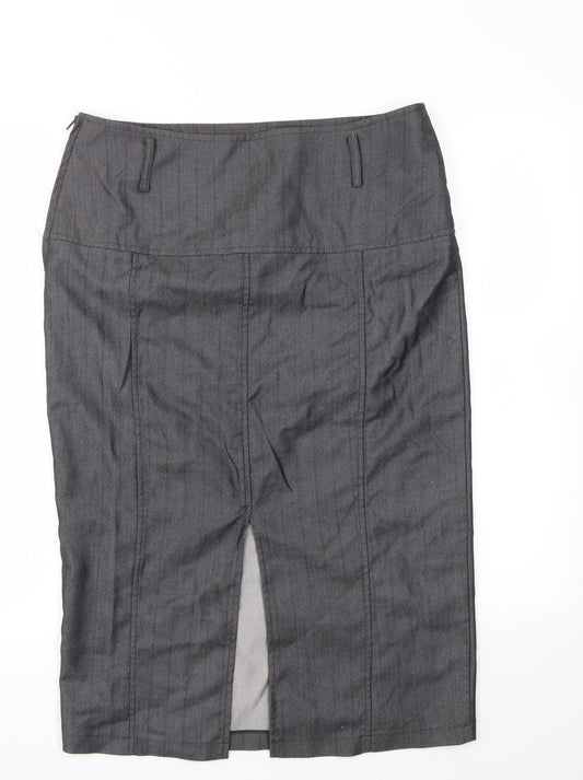 My Collection Womens Grey   A-Line Skirt Size 14