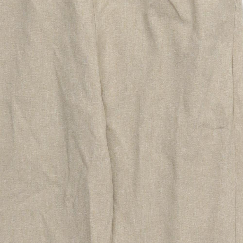 Preworn Womens Beige   Trousers  Size 14 L27 in - Stretch waistband