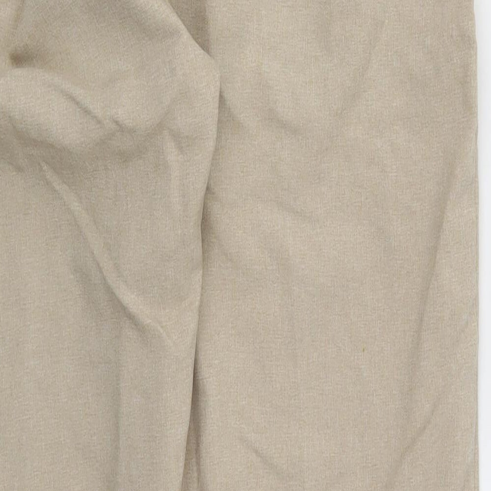 Preworn Womens Beige   Trousers  Size 14 L27 in - Stretch waistband
