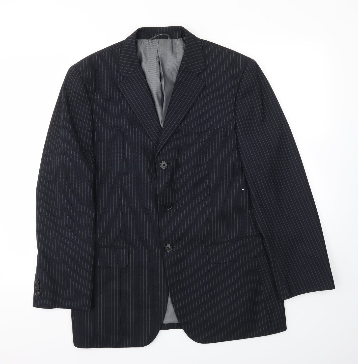 BHS Mens Blue Striped  Jacket Blazer Size 40