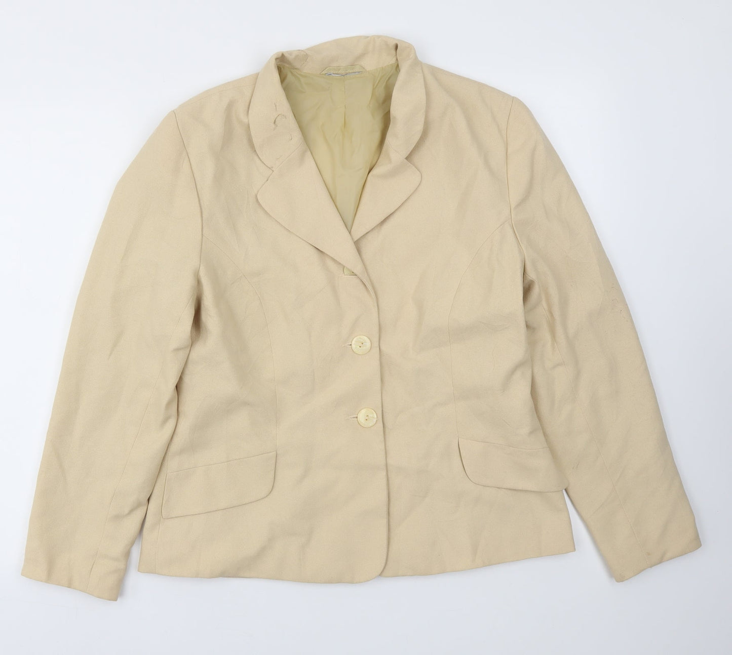 Preworn Womens Beige   Jacket Blazer Size 14