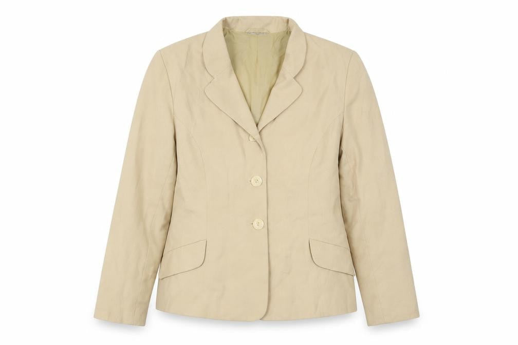 Preworn Womens Beige   Jacket Blazer Size 14