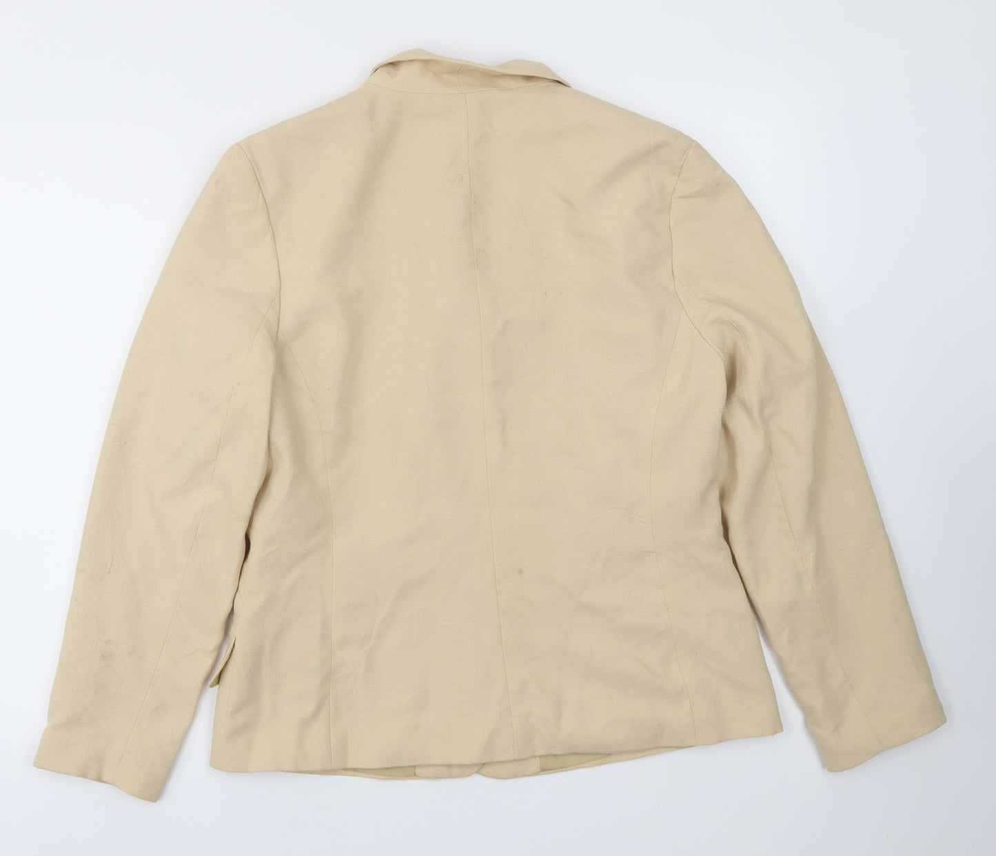 Preworn Womens Beige   Jacket Blazer Size 14