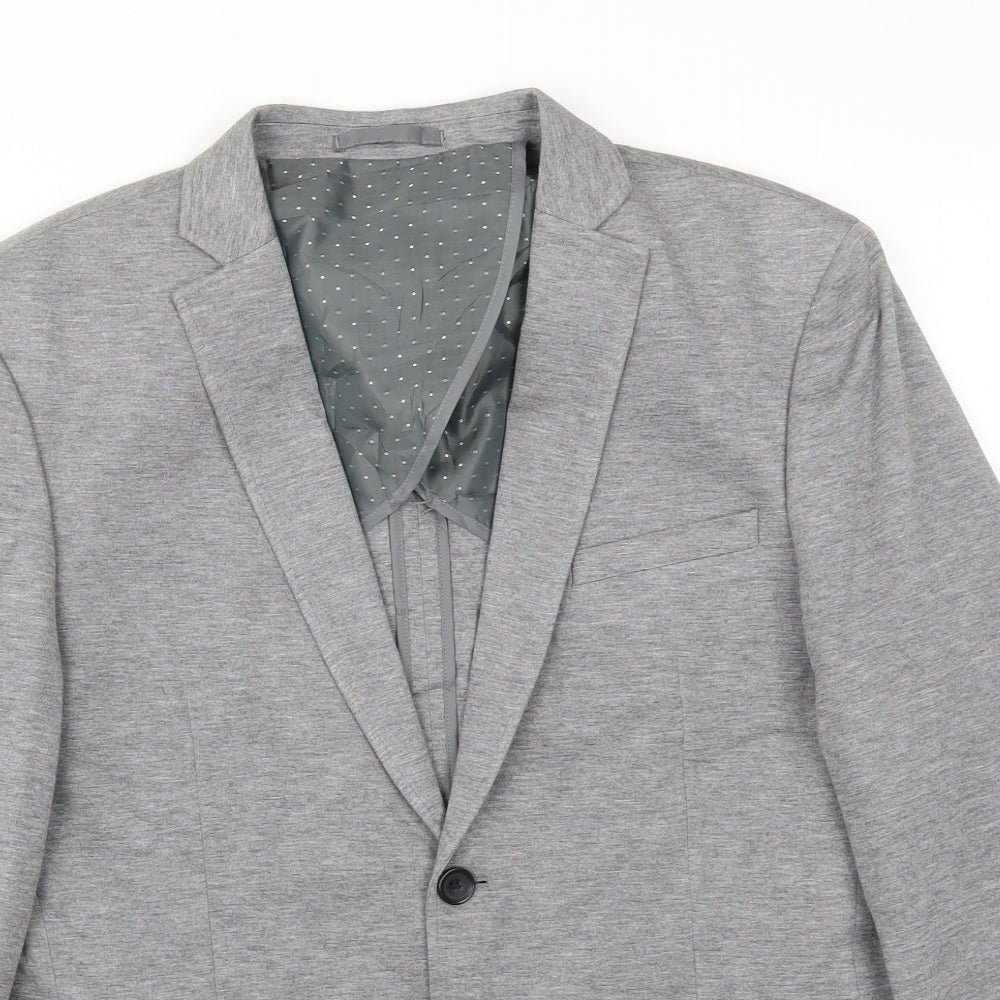 EASY  Womens Grey   Jacket Blazer Size L