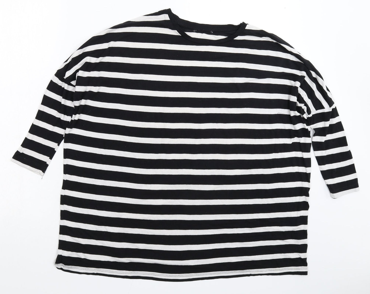 Atmosphere Womens Multicoloured Striped  Basic T-Shirt Size 8  - Oversized