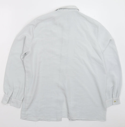 Preworn Womens Grey   Basic Button-Up Size 2XL
