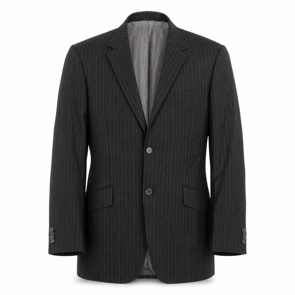 NEXT Mens Black Striped  Jacket Suit Size 42