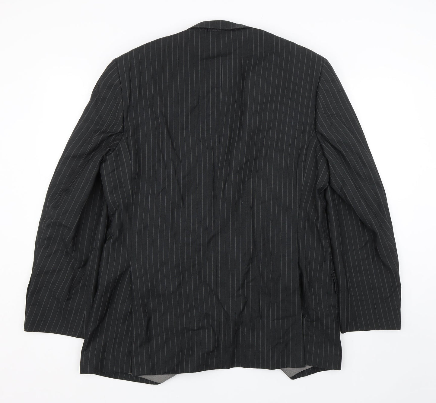 NEXT Mens Black Striped  Jacket Suit Size 42