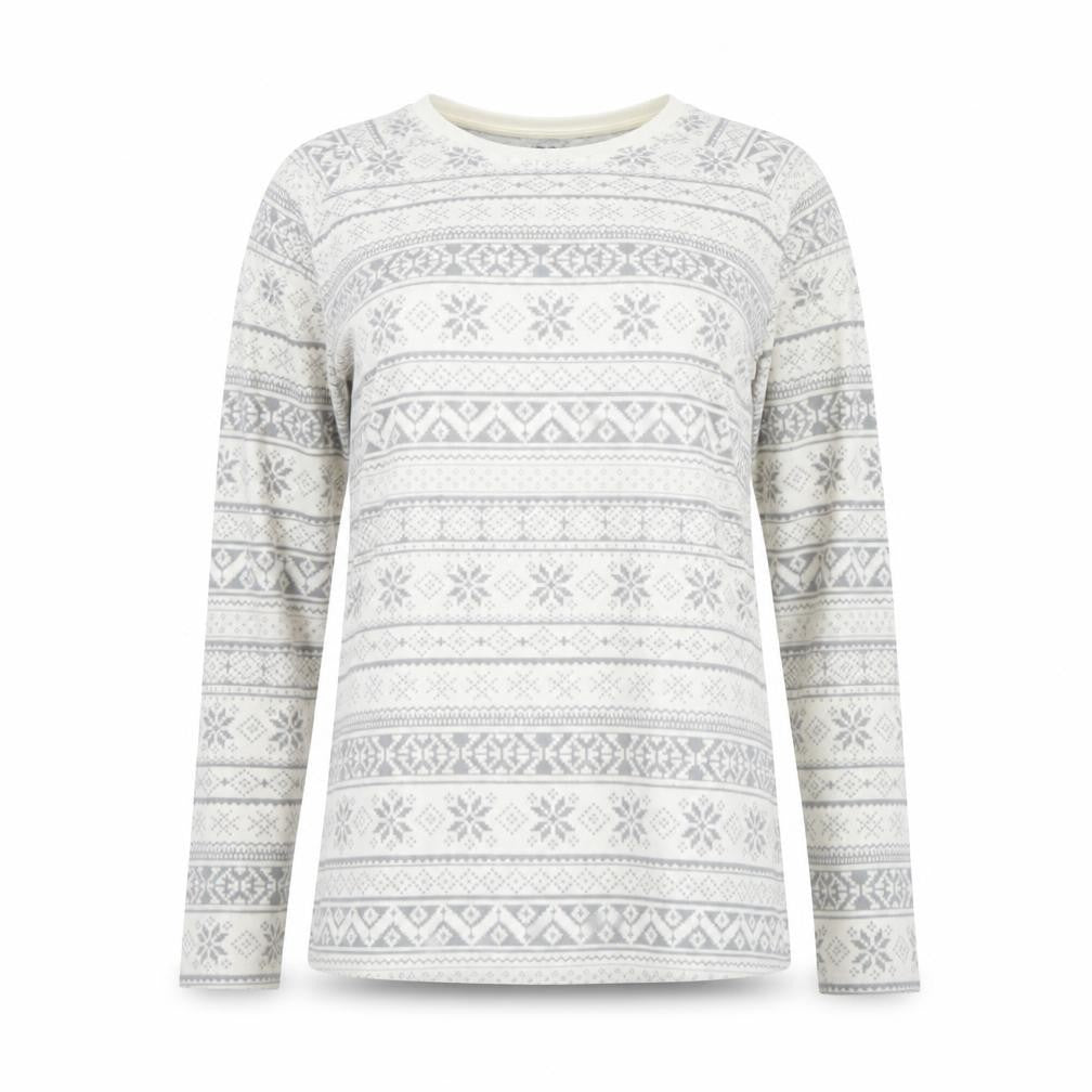Primark Womens White Fair Isle  Top Pyjama Top Size XS