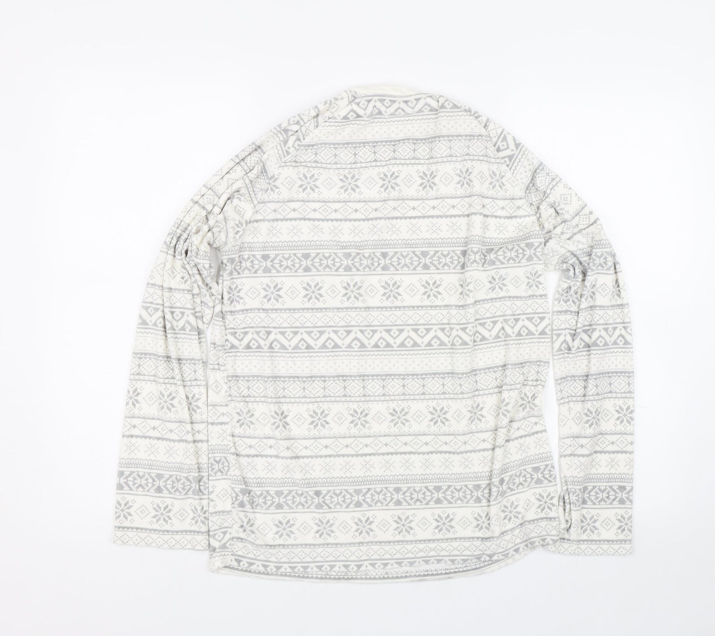 Primark Womens White Fair Isle  Top Pyjama Top Size XS