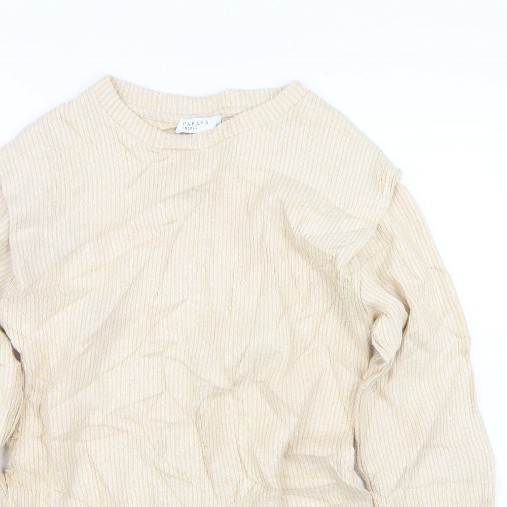 Papaya Womens Beige   Pullover Jumper Size 10