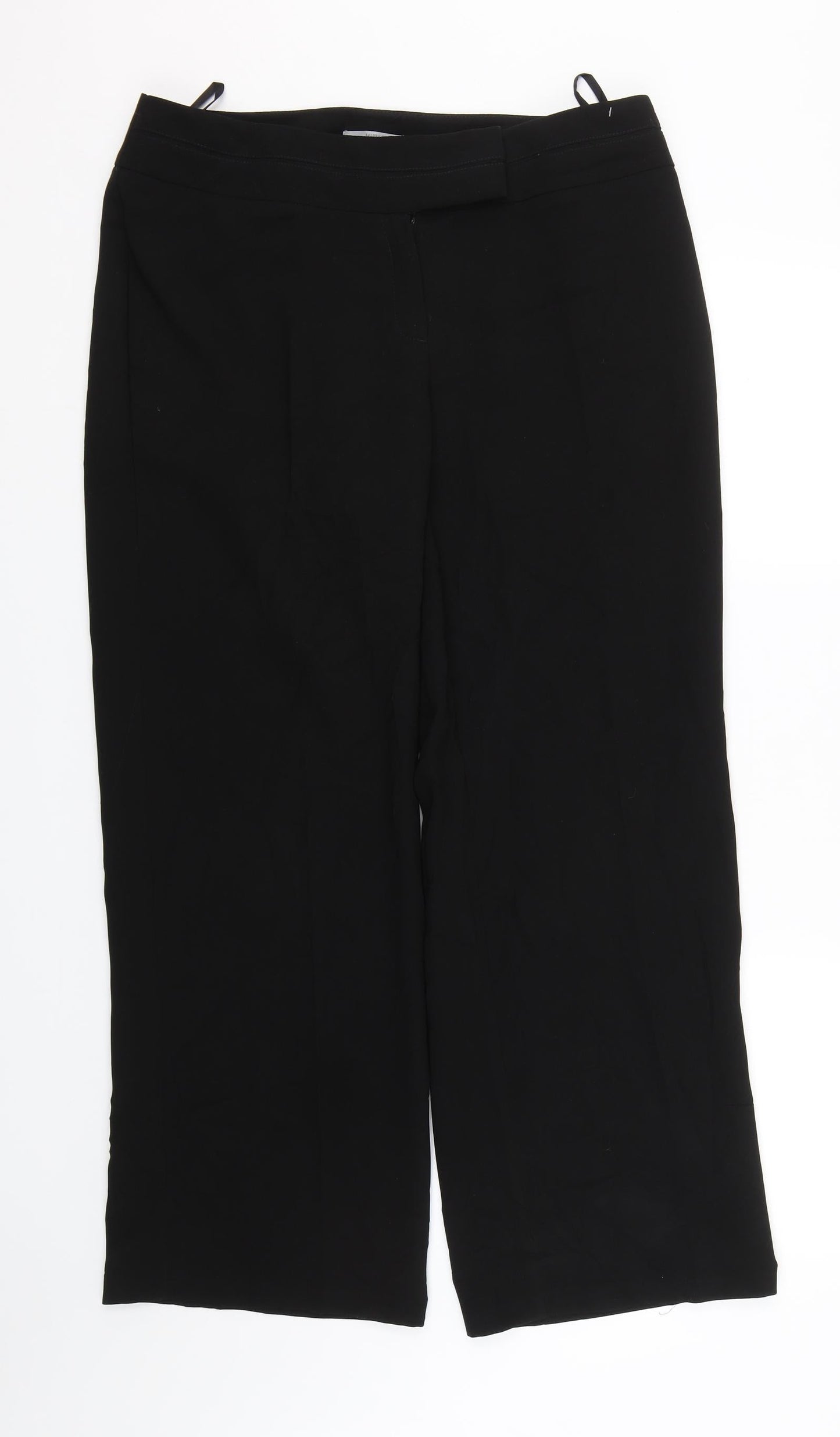 M&S Womens Black   Trousers  Size 14 L28.5 in