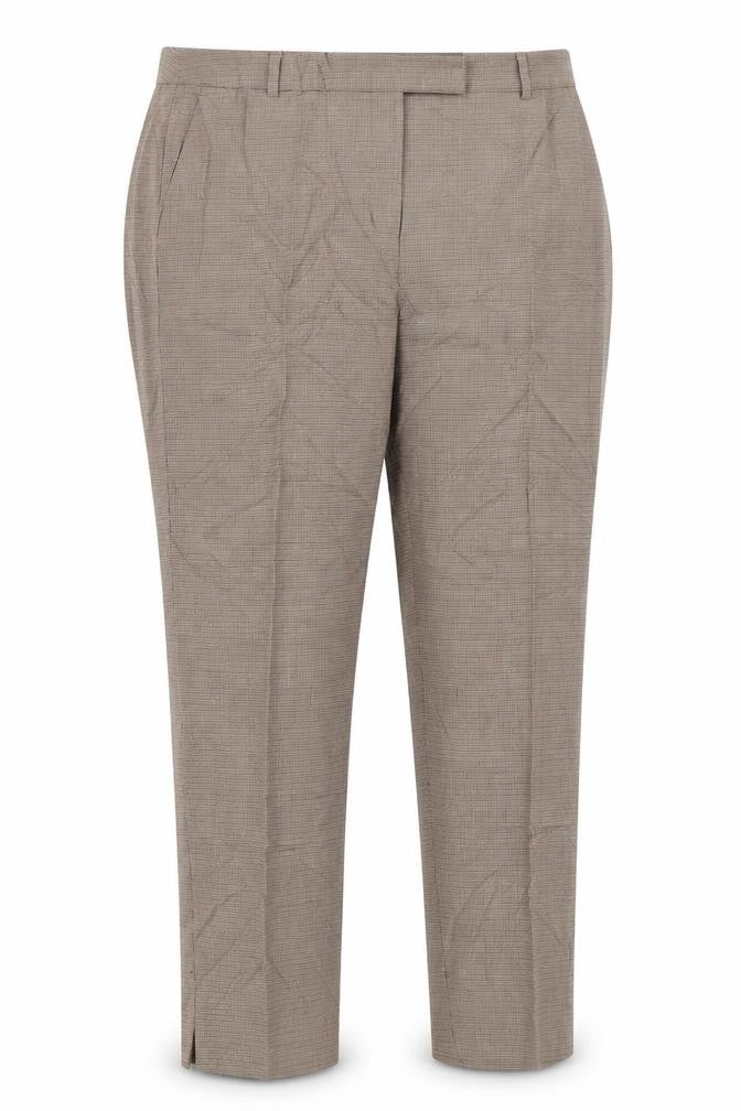 M&S Womens Brown Houndstooth  Trousers  Size 18 L27 in