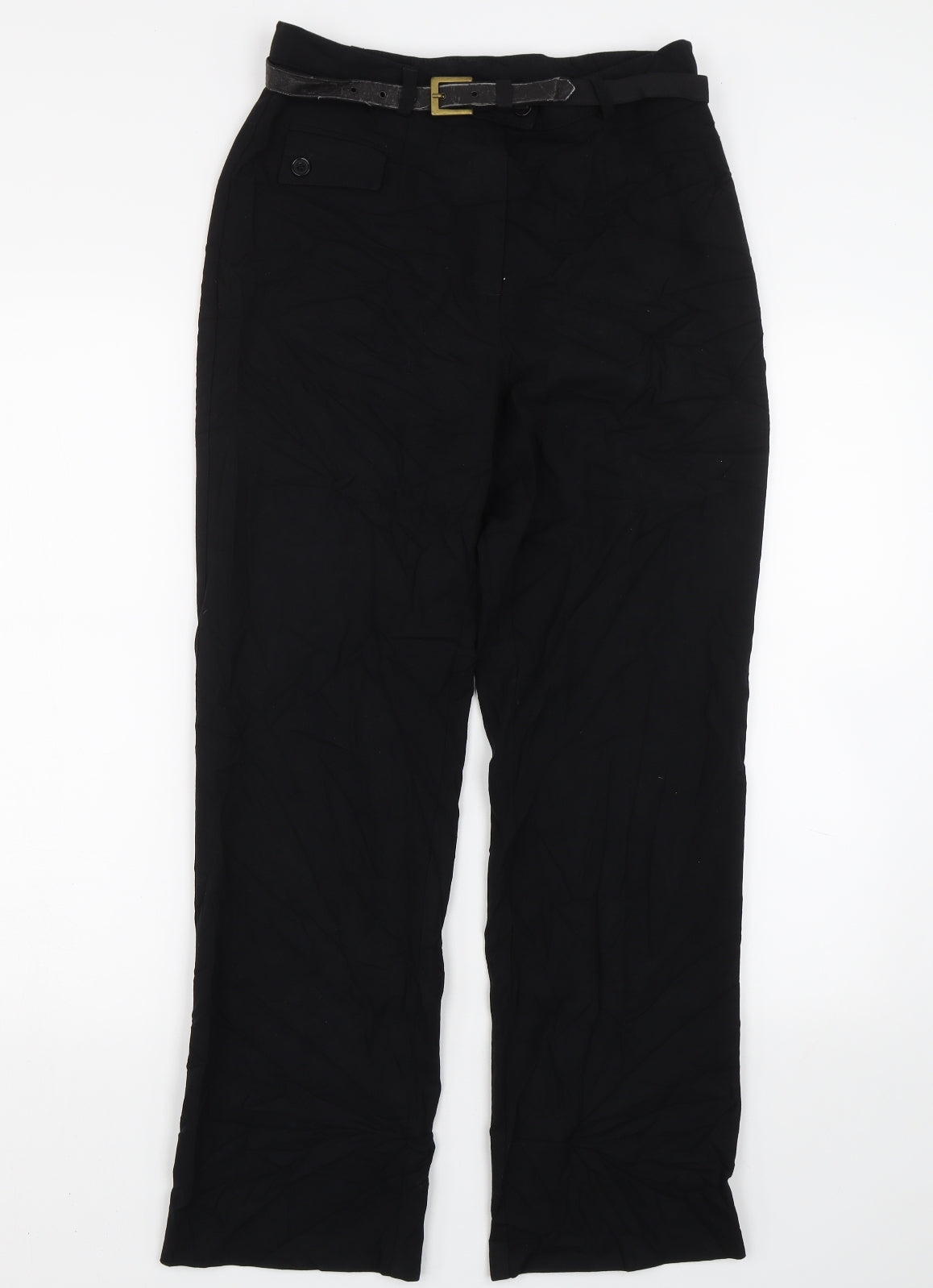 M&S Womens Black   Trousers  Size 10 L27 in