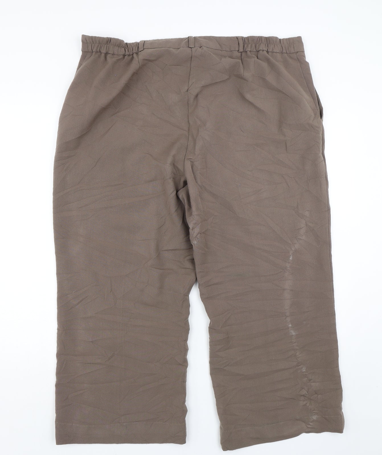 Essential Collection Womens Brown   Cropped Trousers Size 20 L23 in