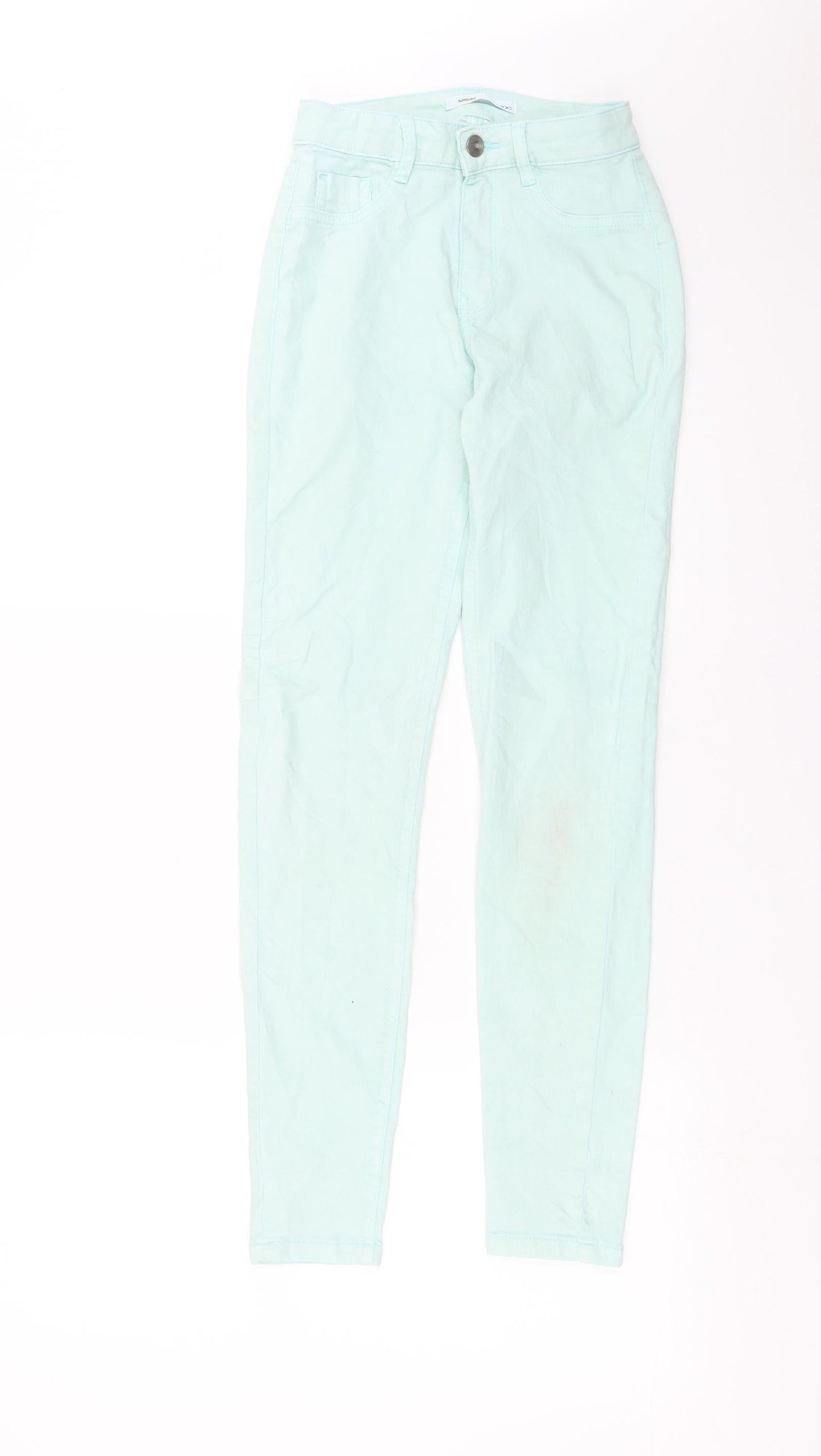 SINSAY Womens Green  Denim Skinny Jeans Size 2XS L27 in