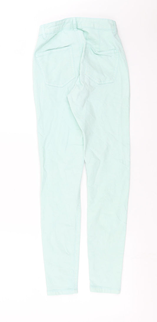 SINSAY Womens Green  Denim Skinny Jeans Size 2XS L27 in