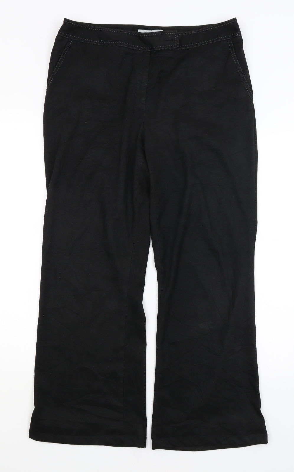 NEXT Womens Black   Trousers  Size 14 L26.5 in