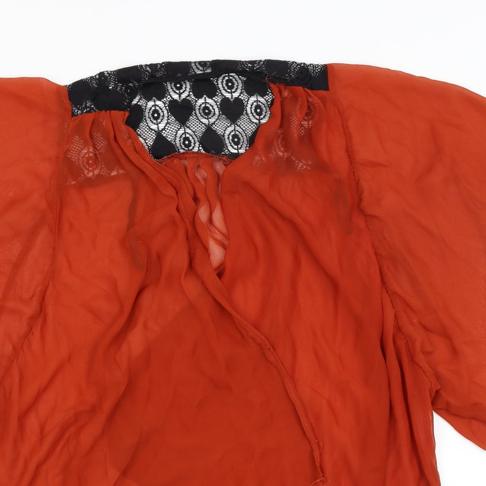 Miso Womens Orange   Wrap Jumper Size 8