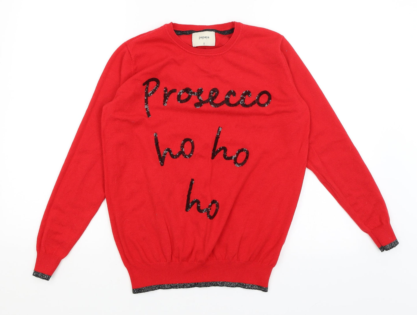 Papaya Womens Red   Pullover Jumper Size S