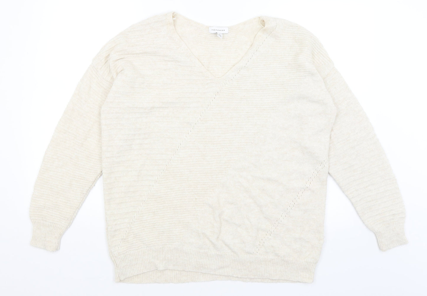 Topshop Womens Beige   Pullover Jumper Size S