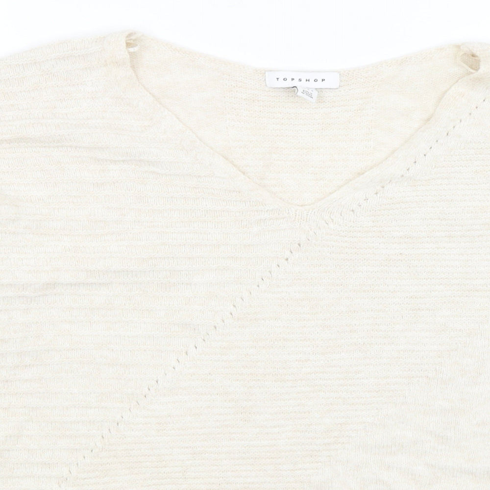 Topshop Womens Beige   Pullover Jumper Size S