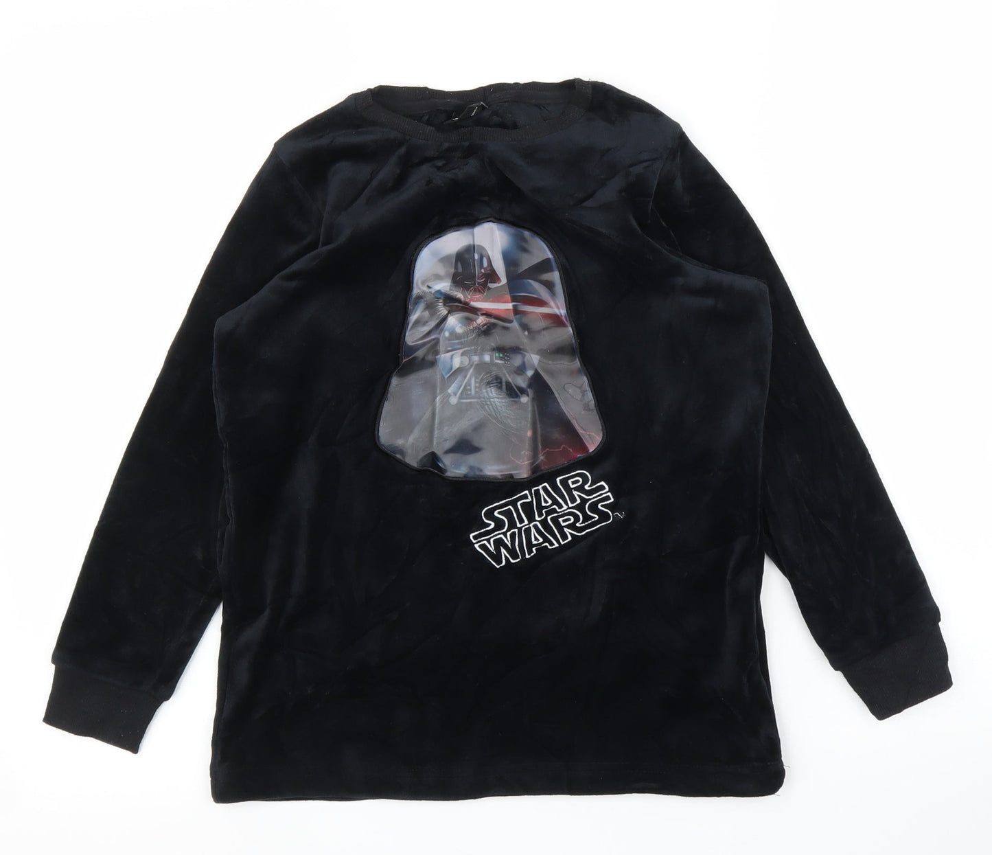 Matalan Boys Black  Velvet Pullover Jumper Size 11 Years  - Star Wars