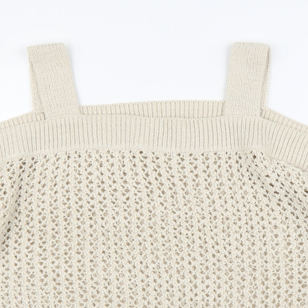 M&S Womens Beige   Pullover Jumper Size L