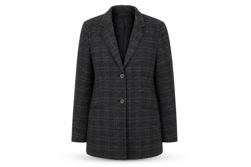 planet Womens Grey Check  Jacket Blazer Size 12