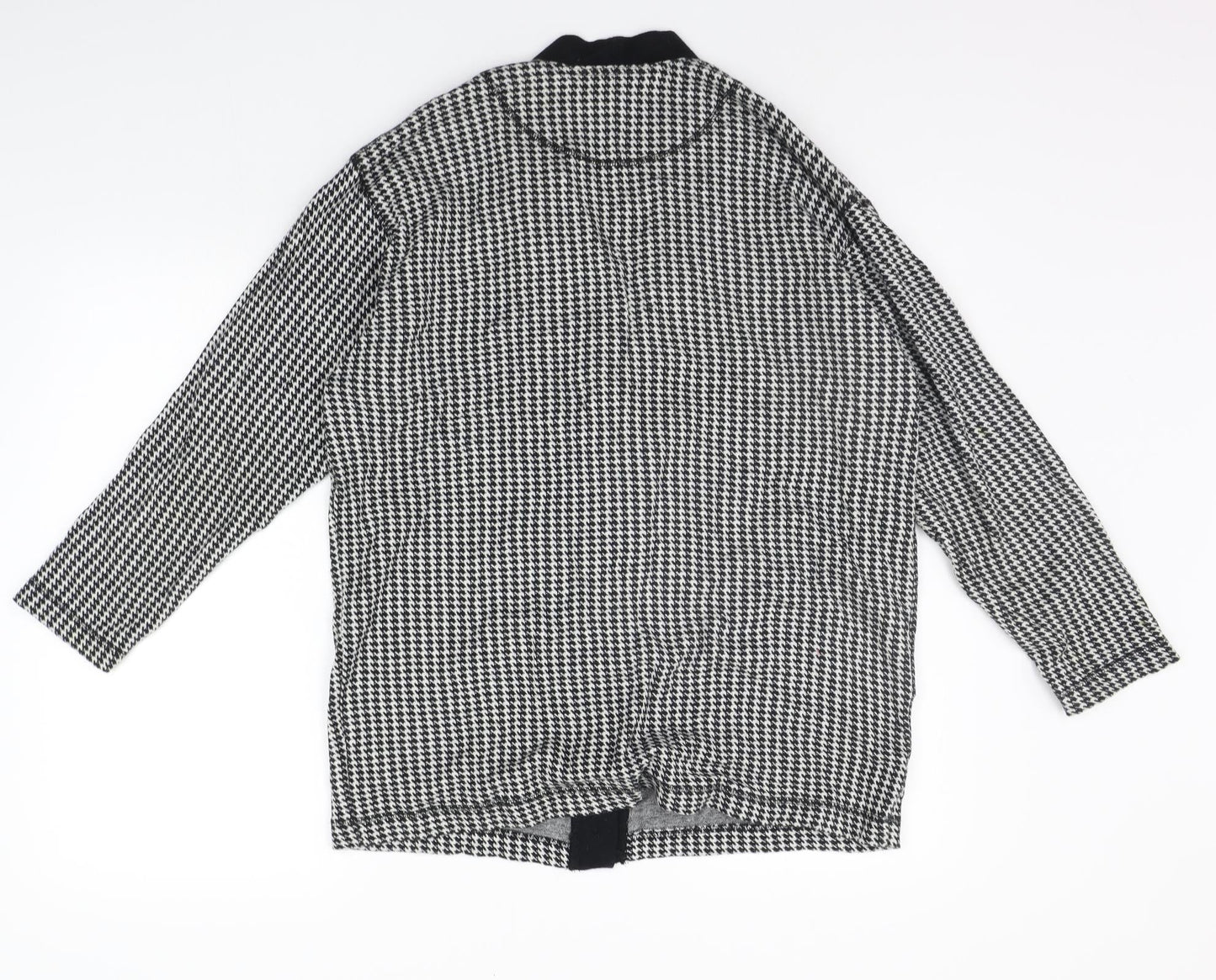 BHS Womens Grey Geometric  Cardigan Jumper Size 10