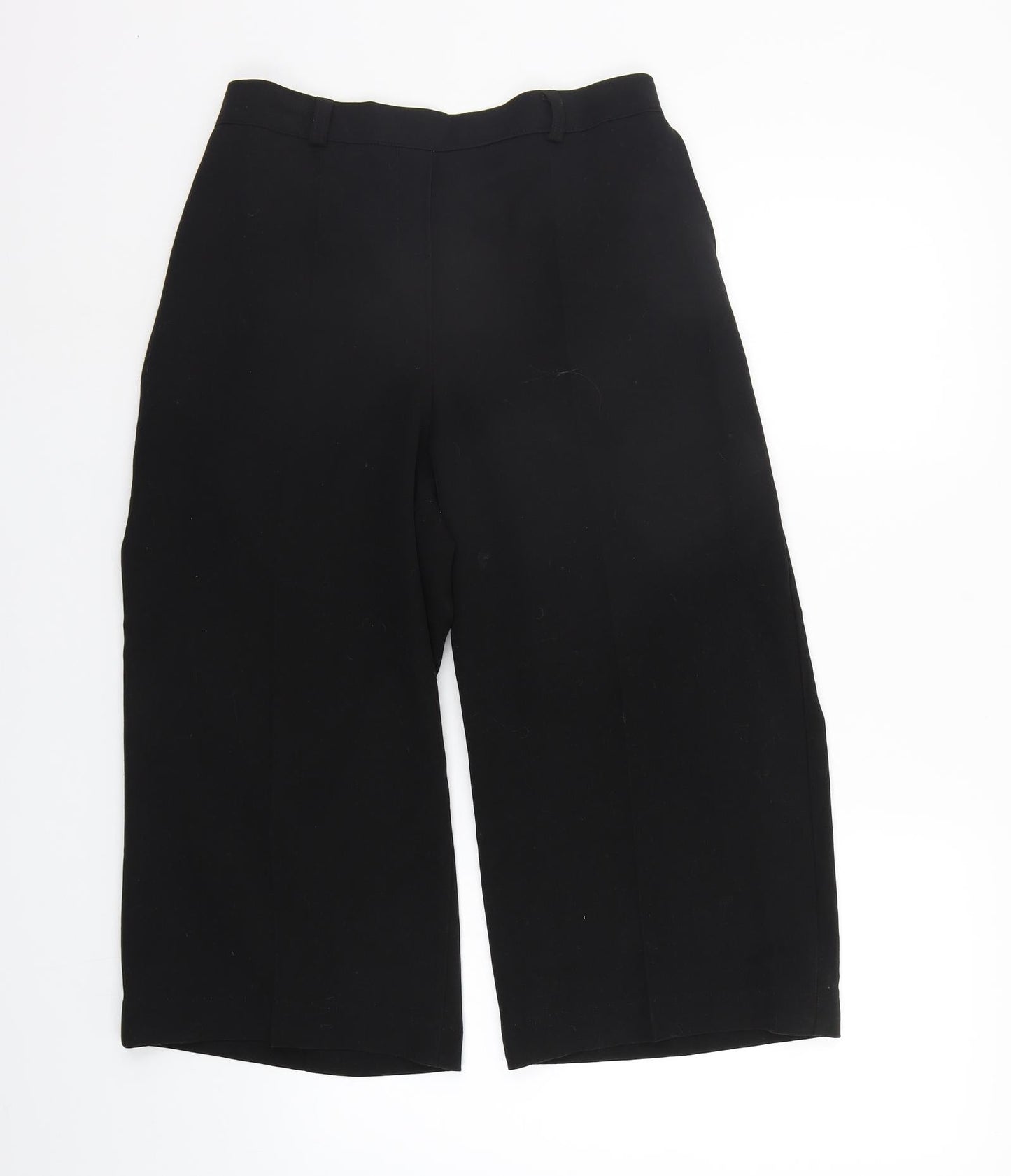 Preworn Womens Black   Trousers  Size 14 L20 in - Elasticated Waist