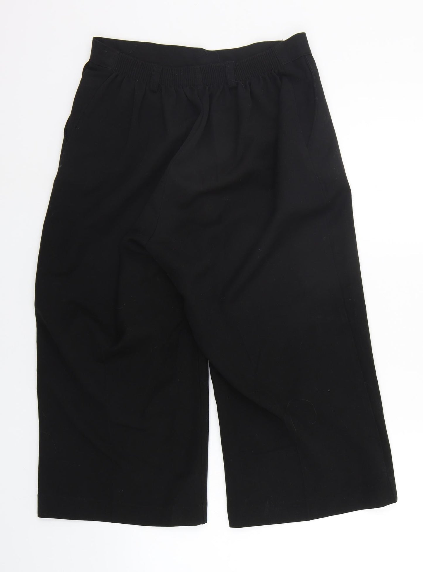 Preworn Womens Black   Trousers  Size 14 L20 in - Elasticated Waist
