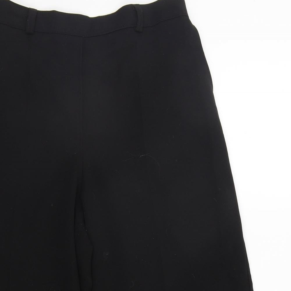 Preworn Womens Black   Trousers  Size 14 L20 in - Elasticated Waist