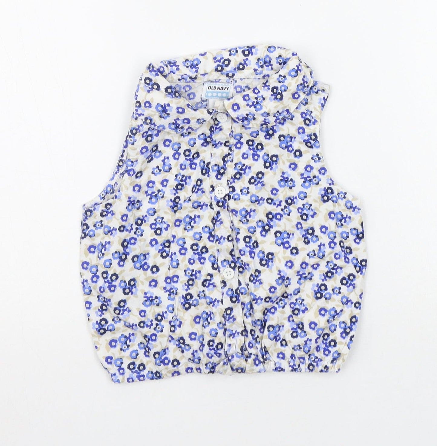 Old Navy Girls White Geometric  Basic Tank Size 2 Years