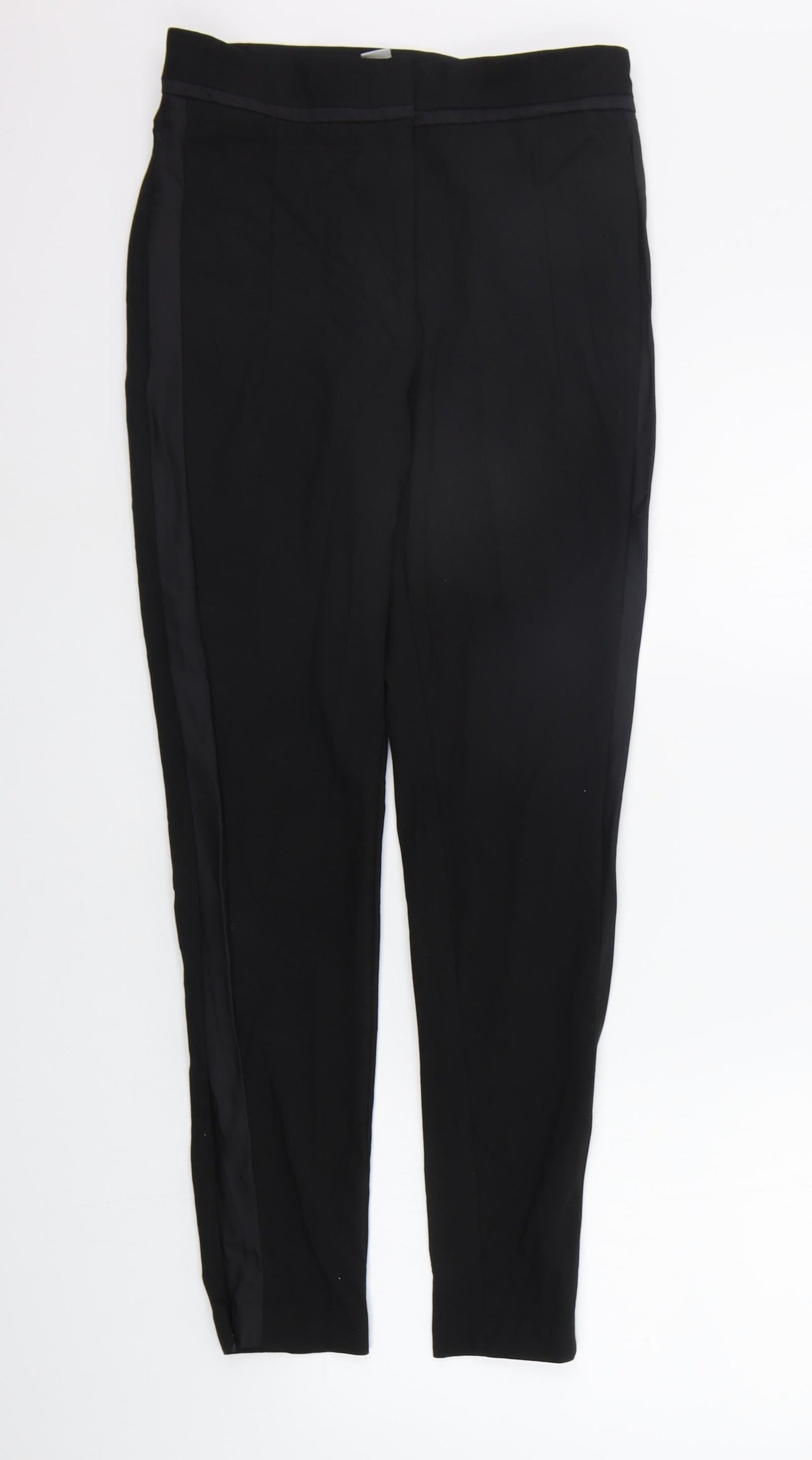 H&M Womens Black   Trousers  Size 8 L28 in