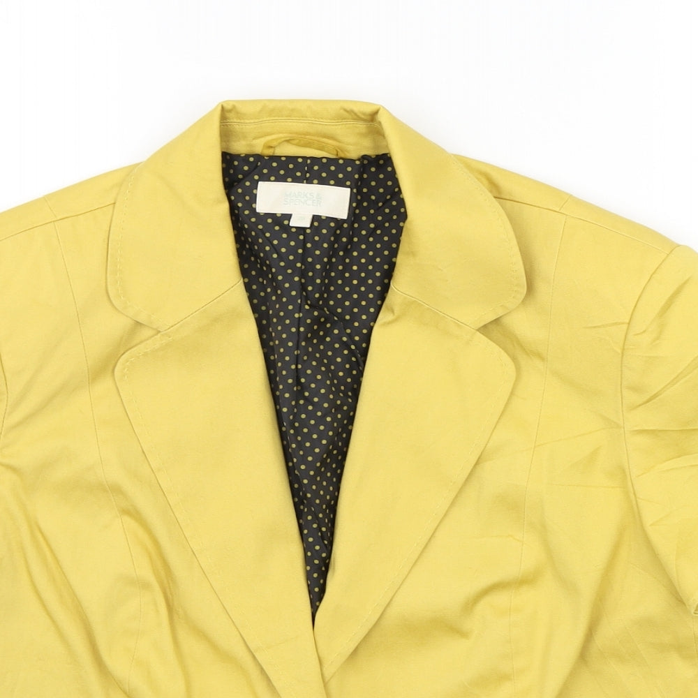 Marks and Spencer Womens Yellow   Jacket Blazer Size 12