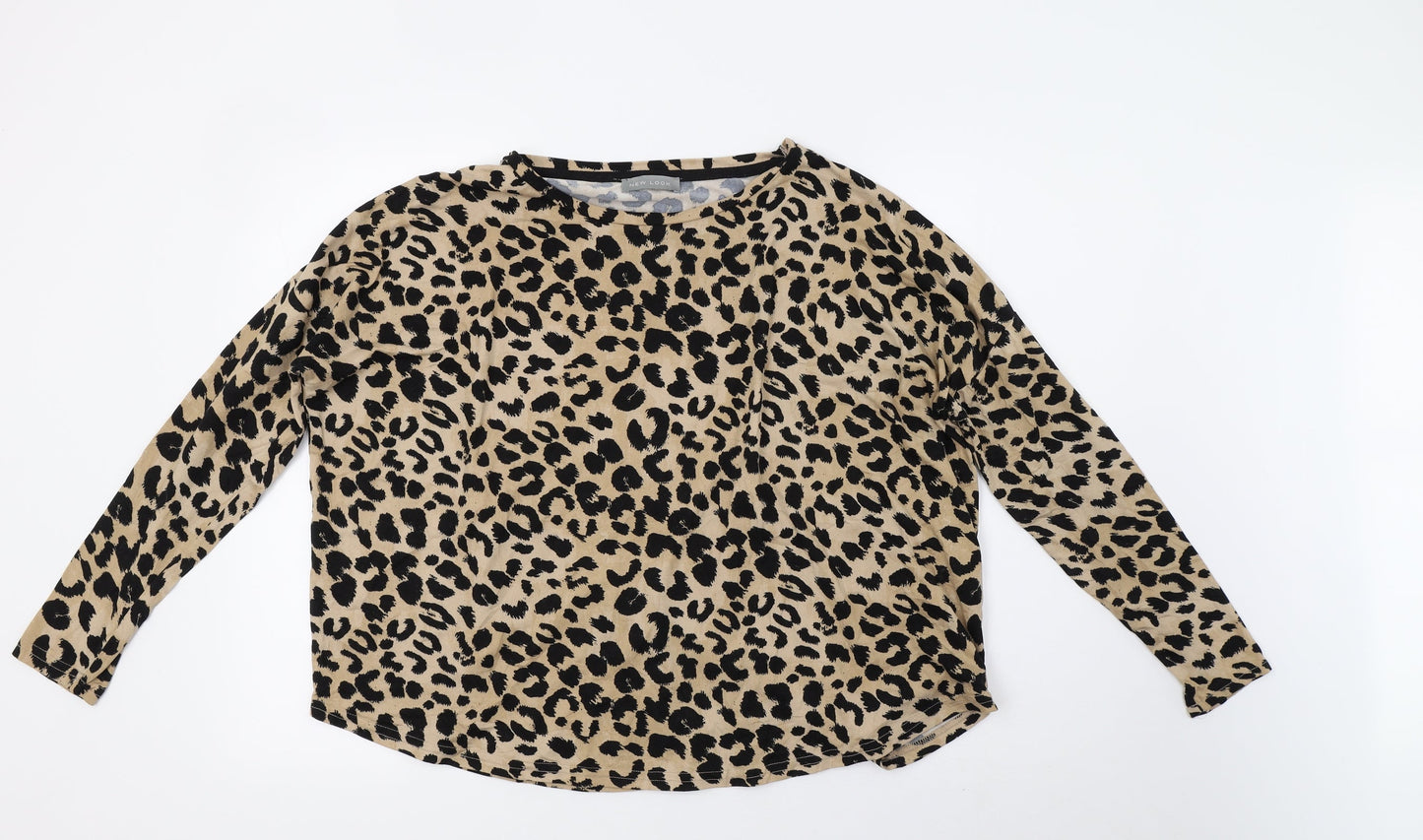 newlook Womens Brown Animal Print  Top Pyjama Top Size S