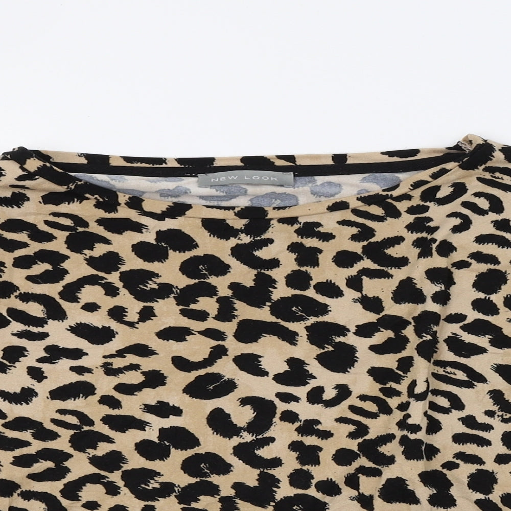 newlook Womens Brown Animal Print  Top Pyjama Top Size S