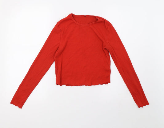 George Womens Red   Pullover Sweatshirt Size 8  - cropped