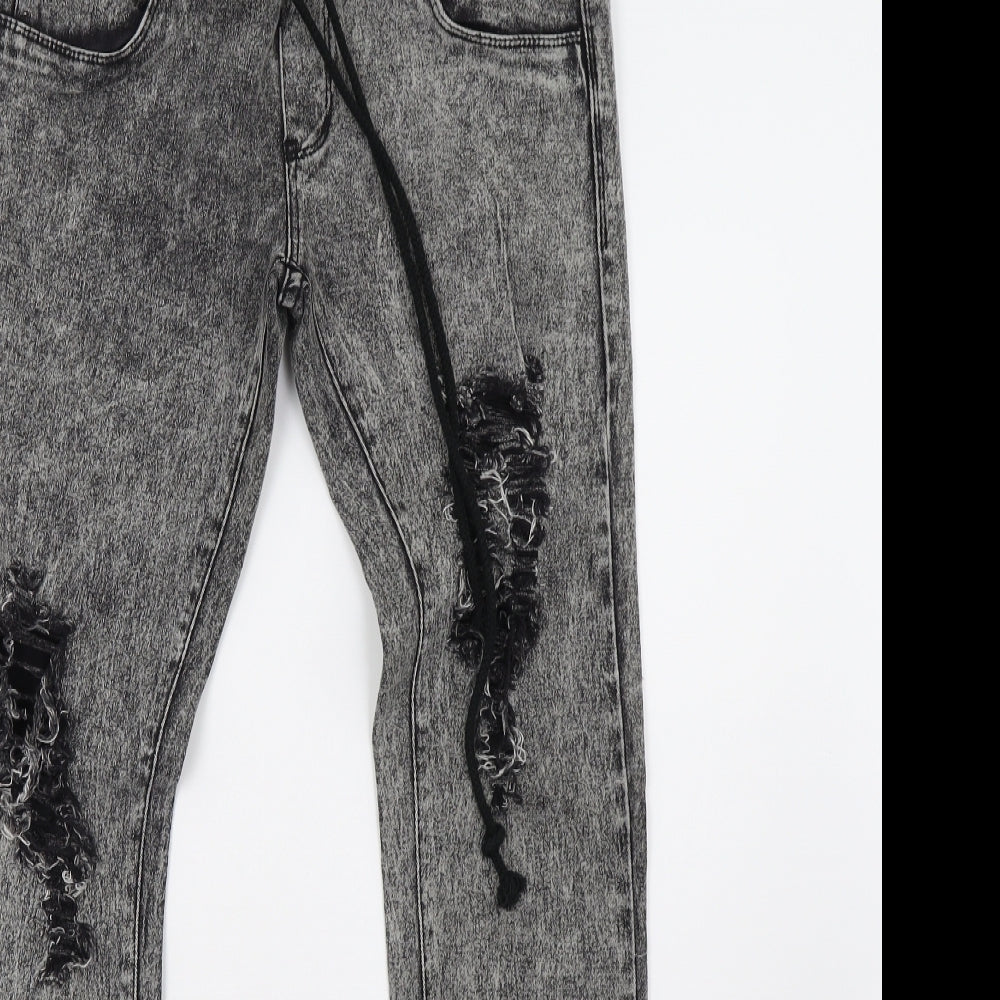 Preworn Womens Grey  Denim Skinny Jeans Size 10 L28 in